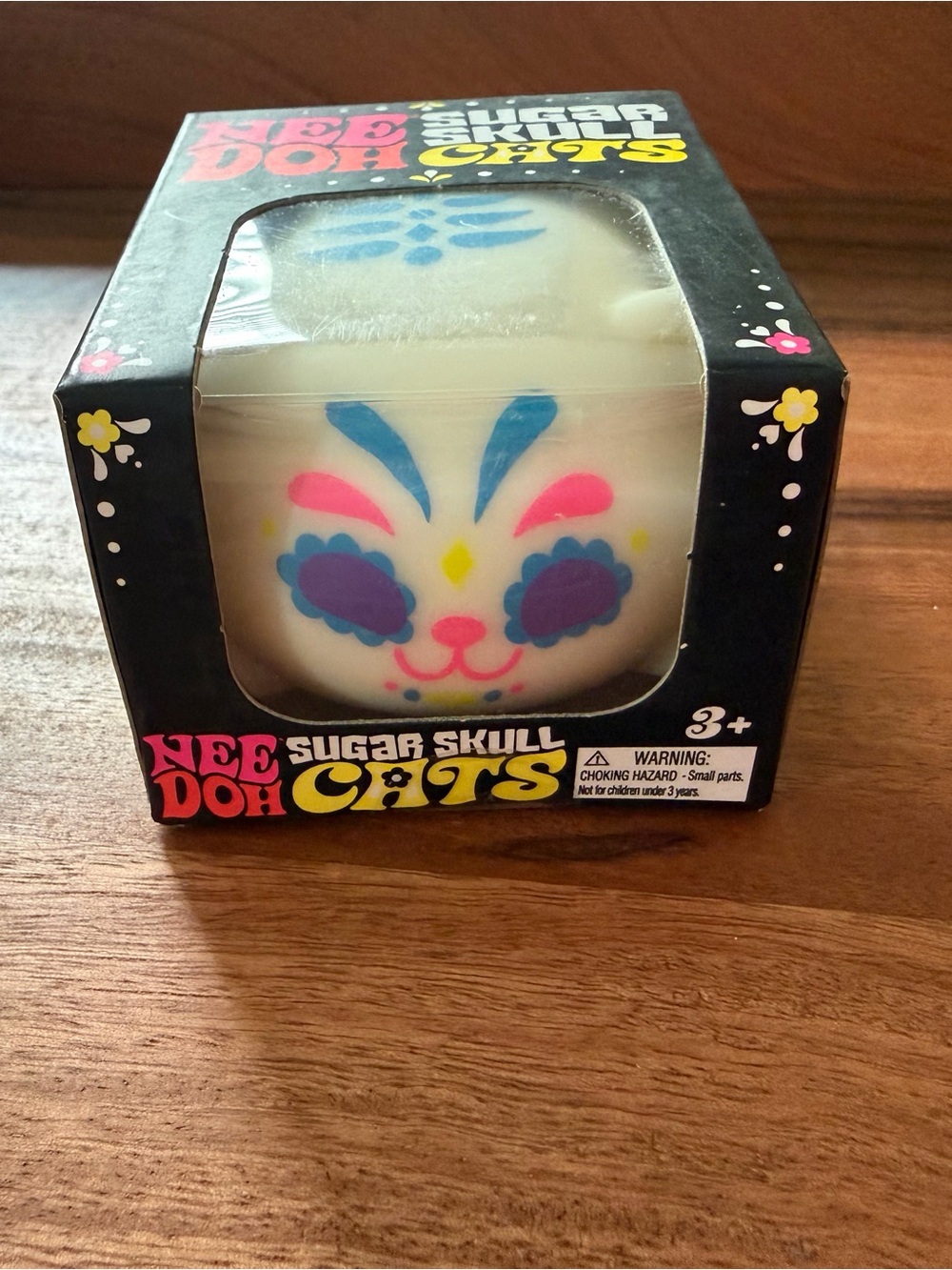 Needoh blue/pink Sugar Skull Cat